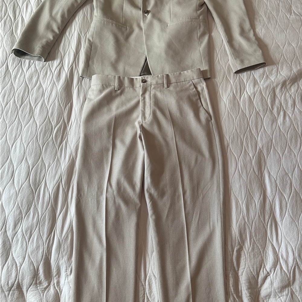 Zara Cream Pantsuit Relaxed Fit